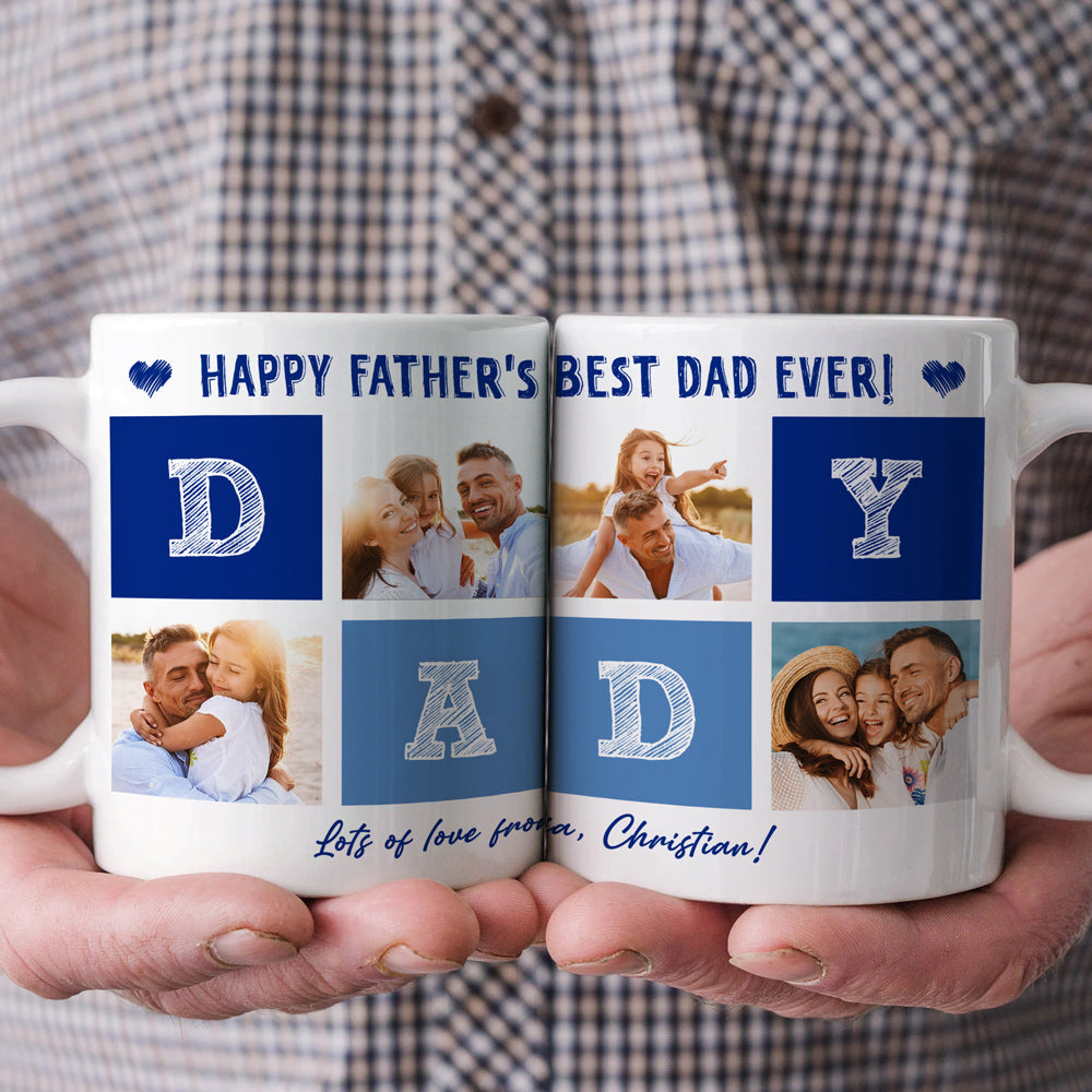 Custom Photo To Best Dad Ever Meaningful Father's Day - Gift For Dad - Personalized Ceramic Mug