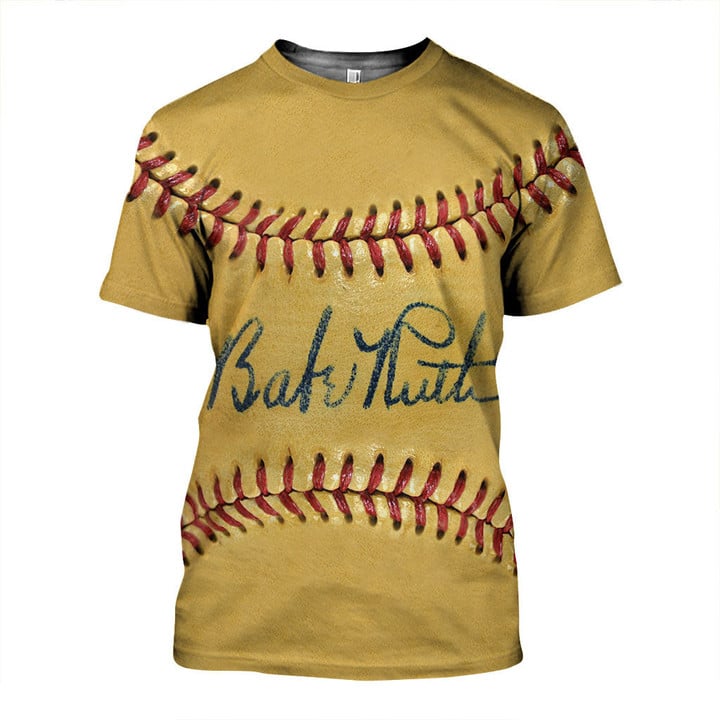 Babe Ruth Signed Baseball - Costume Cosplay T-Shirt