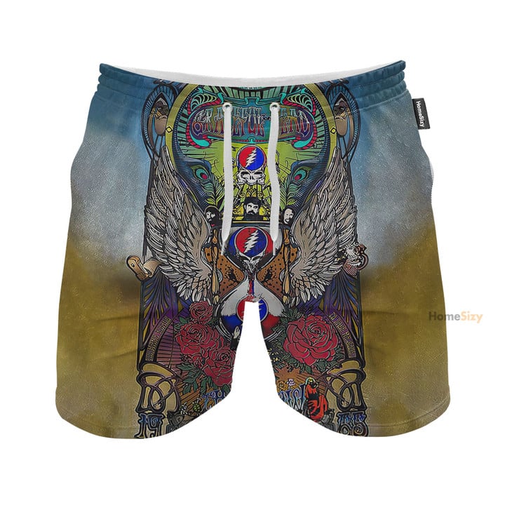 Grateful Dead GD Band Colorful - Beach Shorts
