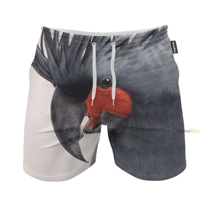 Grey Cockatoo - Gift For Animal Lovers - Beach Shorts