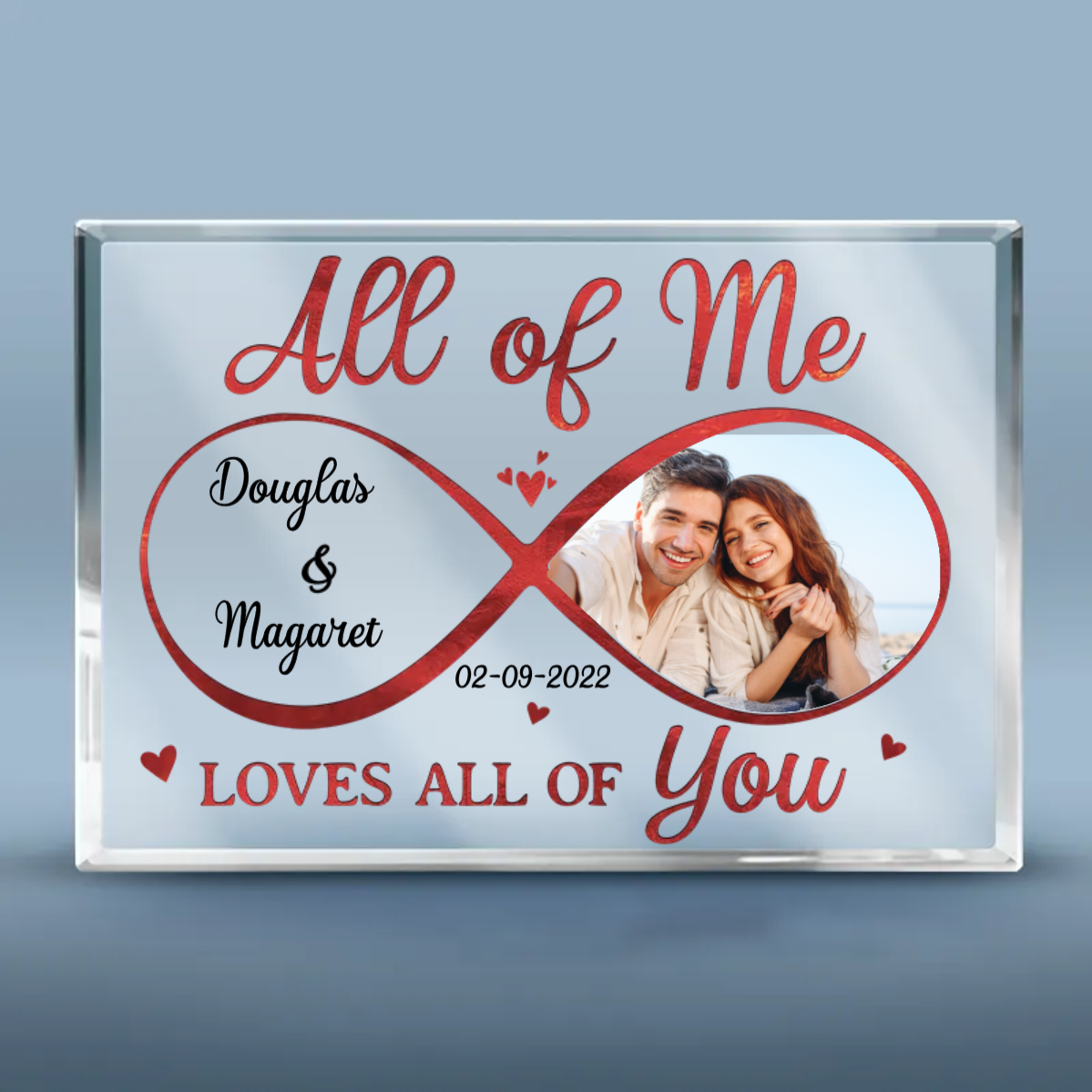 Custom Photo All Of Me Loves All Of You - Anniversary Gift For Couples - Personalized Acrylic Plaque