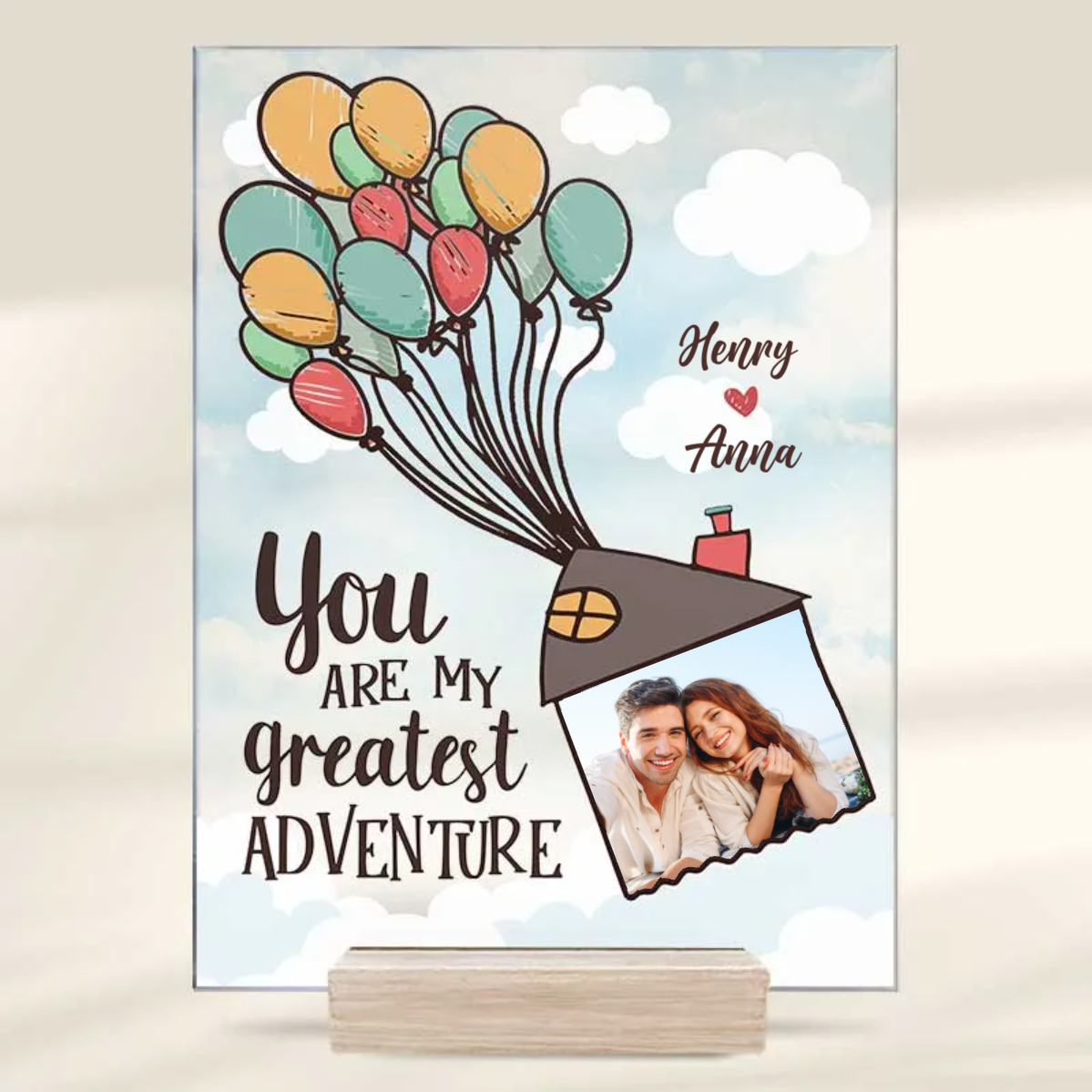 Custom Photo My Greatest Adventure  - Gift For Couples - Personalized Acrylic Plaque