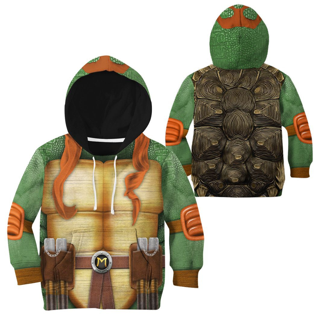 Michelangelo TMNT Mike Mikey Costume Cosplay - Kid Hoodie