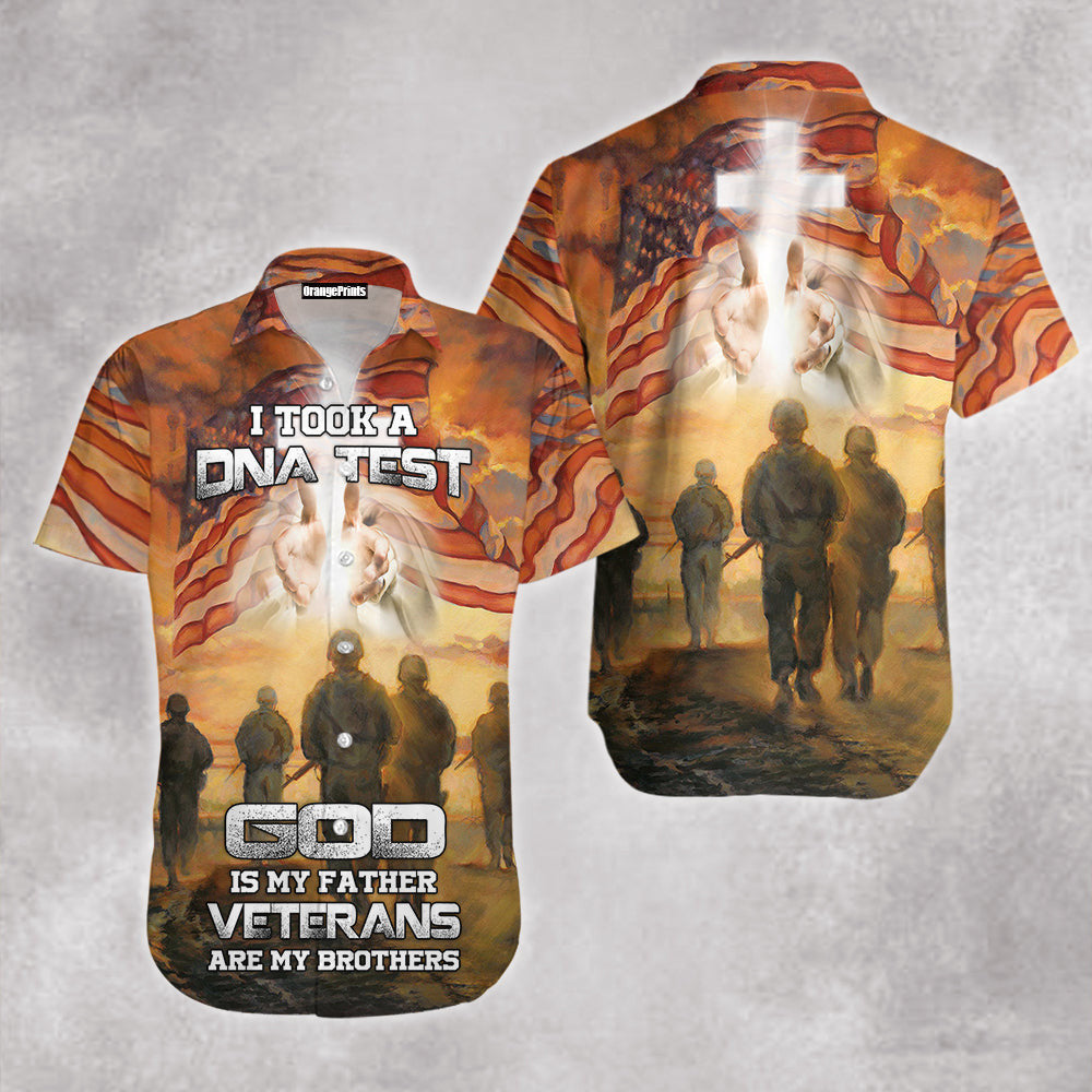 I Took A DNA Test God Is My Father Veterans - Gift For Dad - Hawaiian Shirt