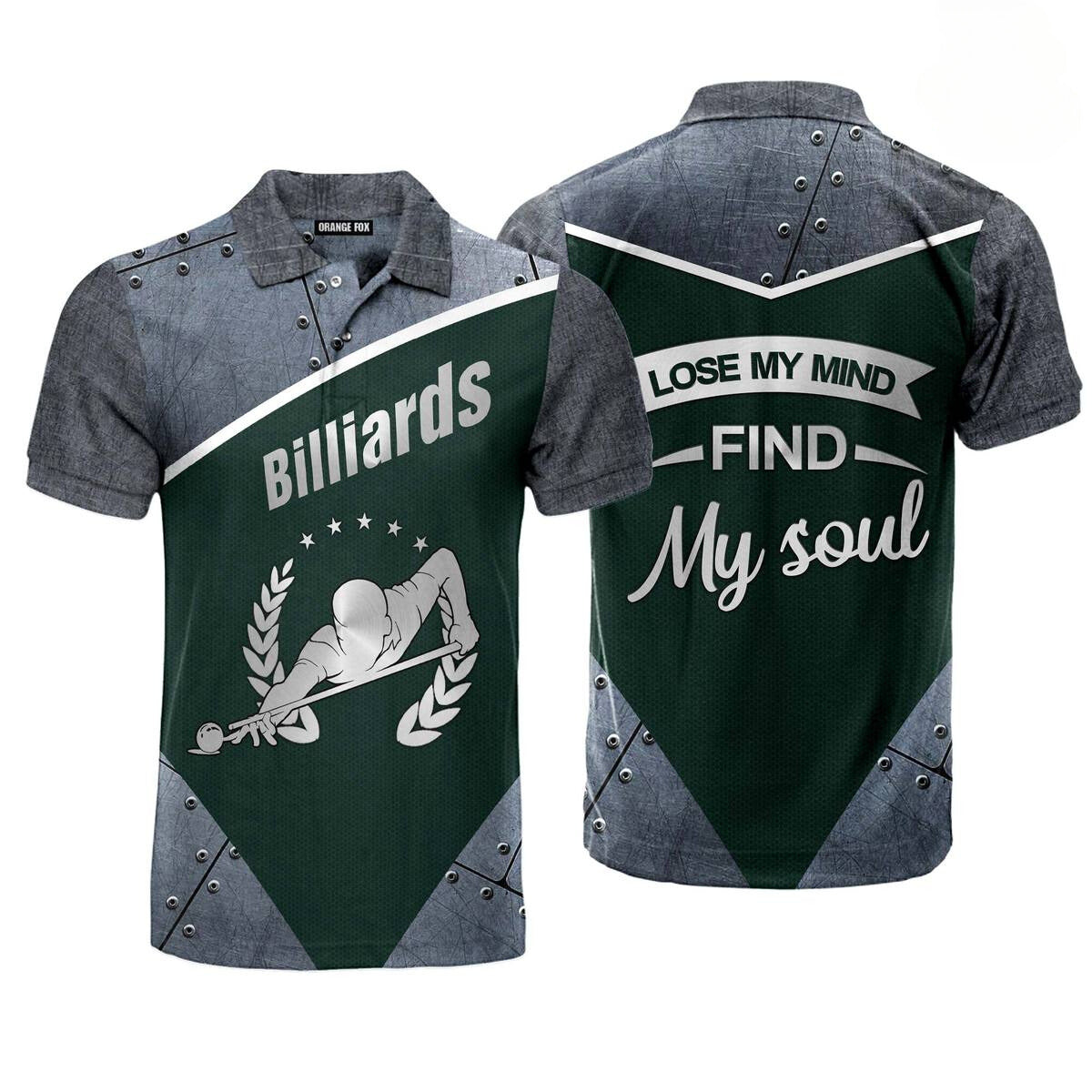 Lose My Mind Find My Soul Green Billiards Polo Shirt For Men
