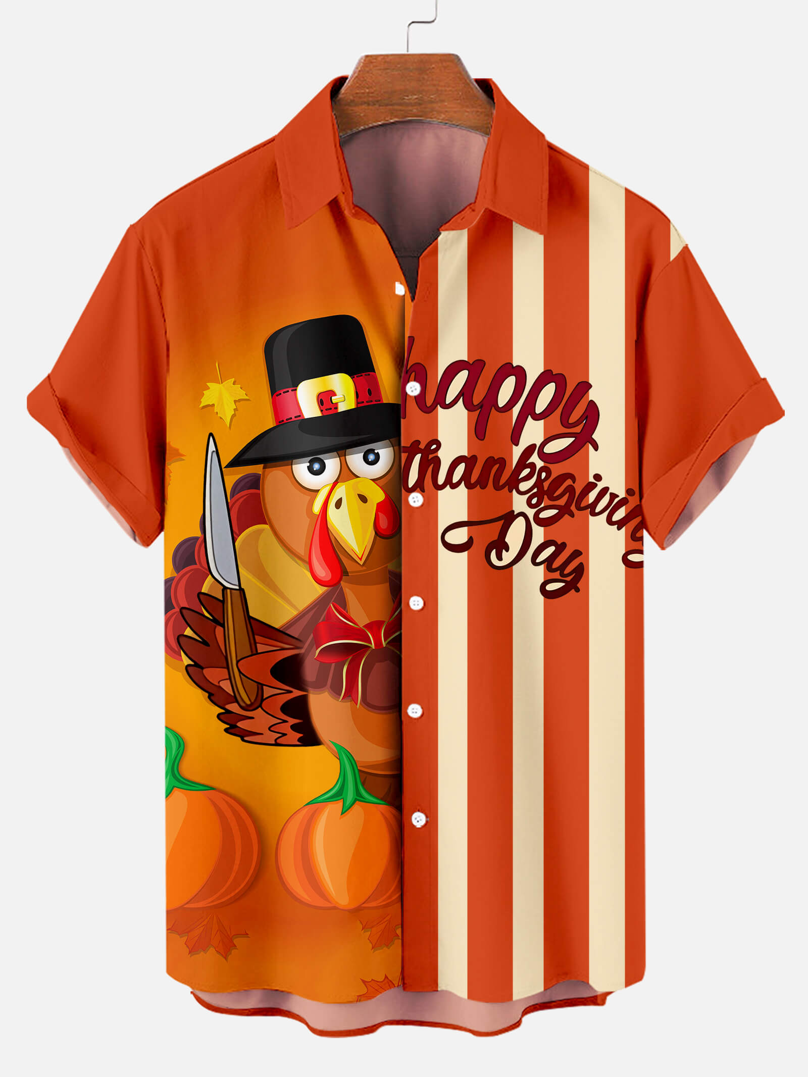 Happy Thanksgiving Day And Knife 1 - For Men And Women - Hawaiian Shirt