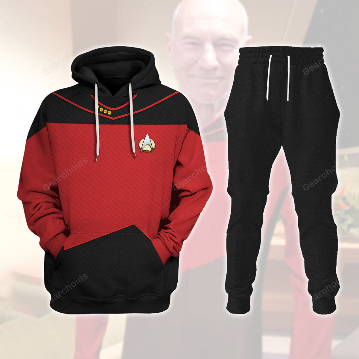 Star Trek Picard The Next Generation Red Costume Hoodie Sweatshirt Sweatpants