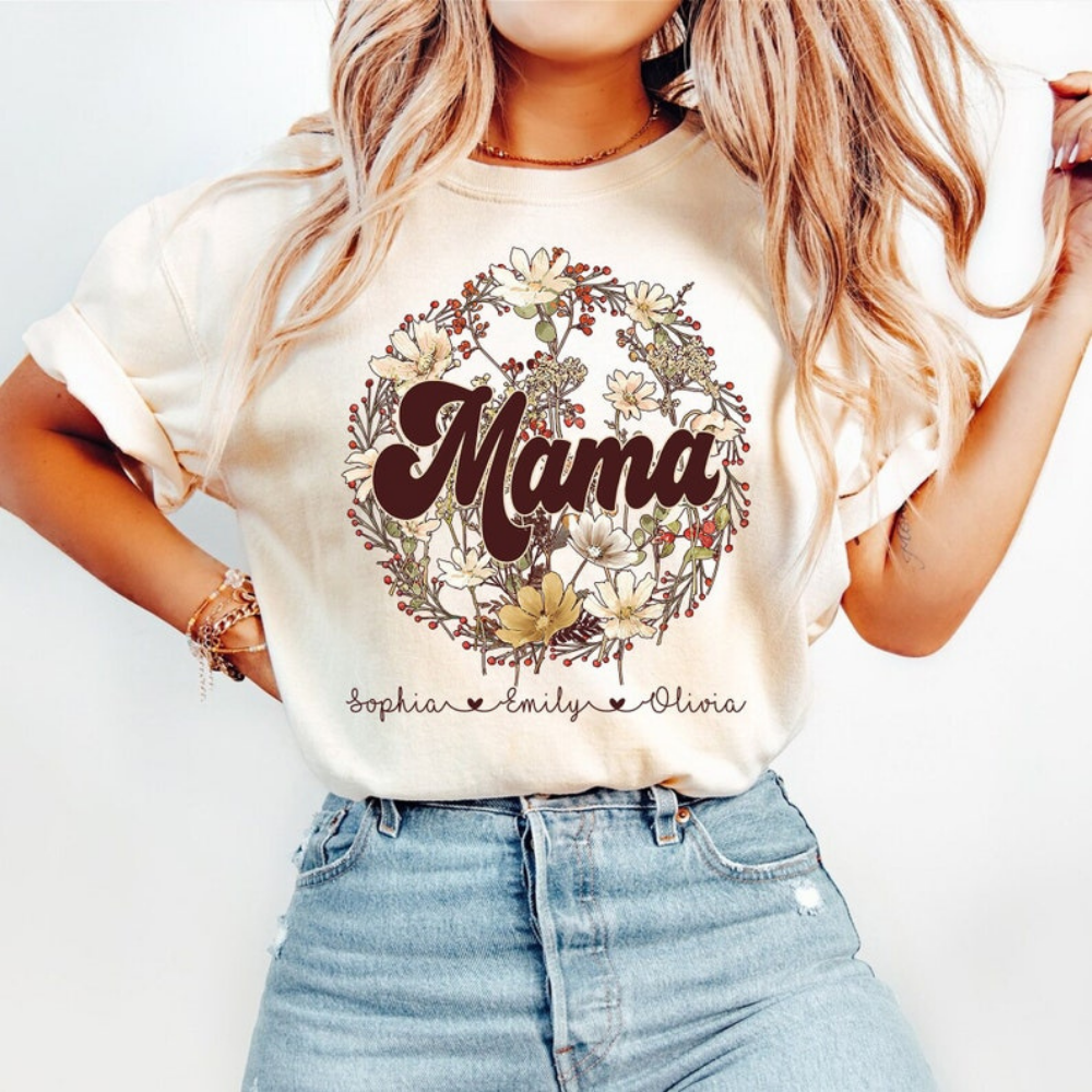 Custom Name Mama Great Flower Ball Pattern - Gift For Mom, Grandma - Personalized Unisex Shirt
