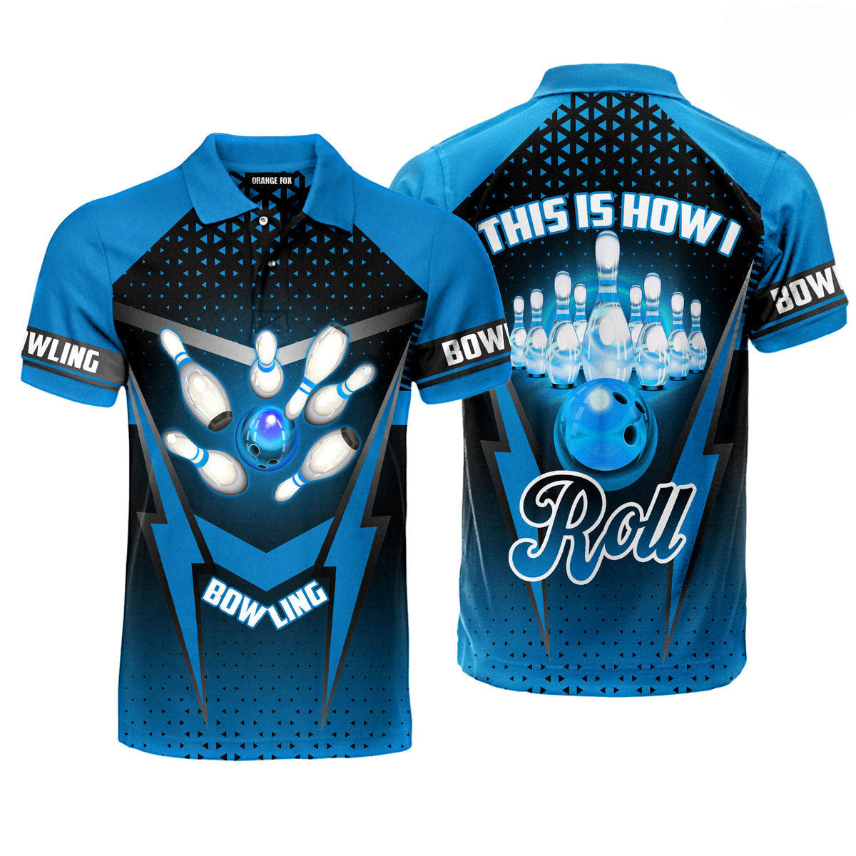 This Is How I Roll Blue Bowling Polo Shirt For Men