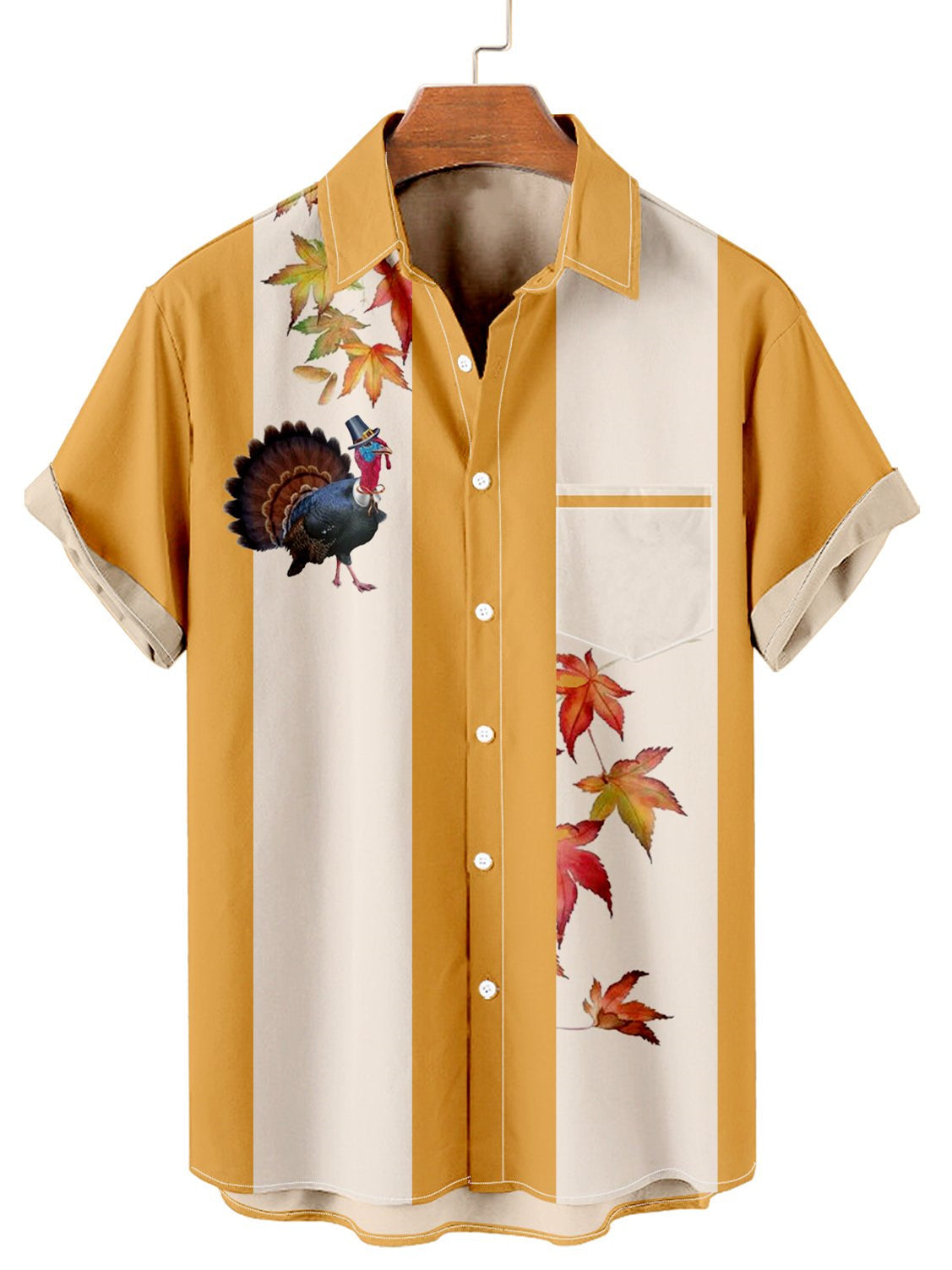 Thanksgiving Turkey Yellow -  For Men And Women - Hawaiian Shirt