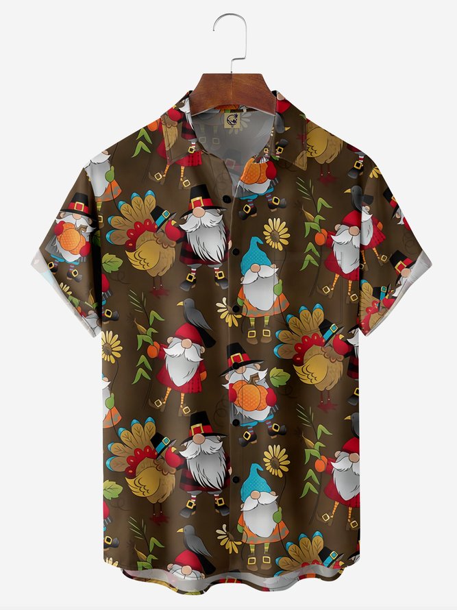 Christmas And Thanksgiving Turkey Gnom - Hawaiian Shirt