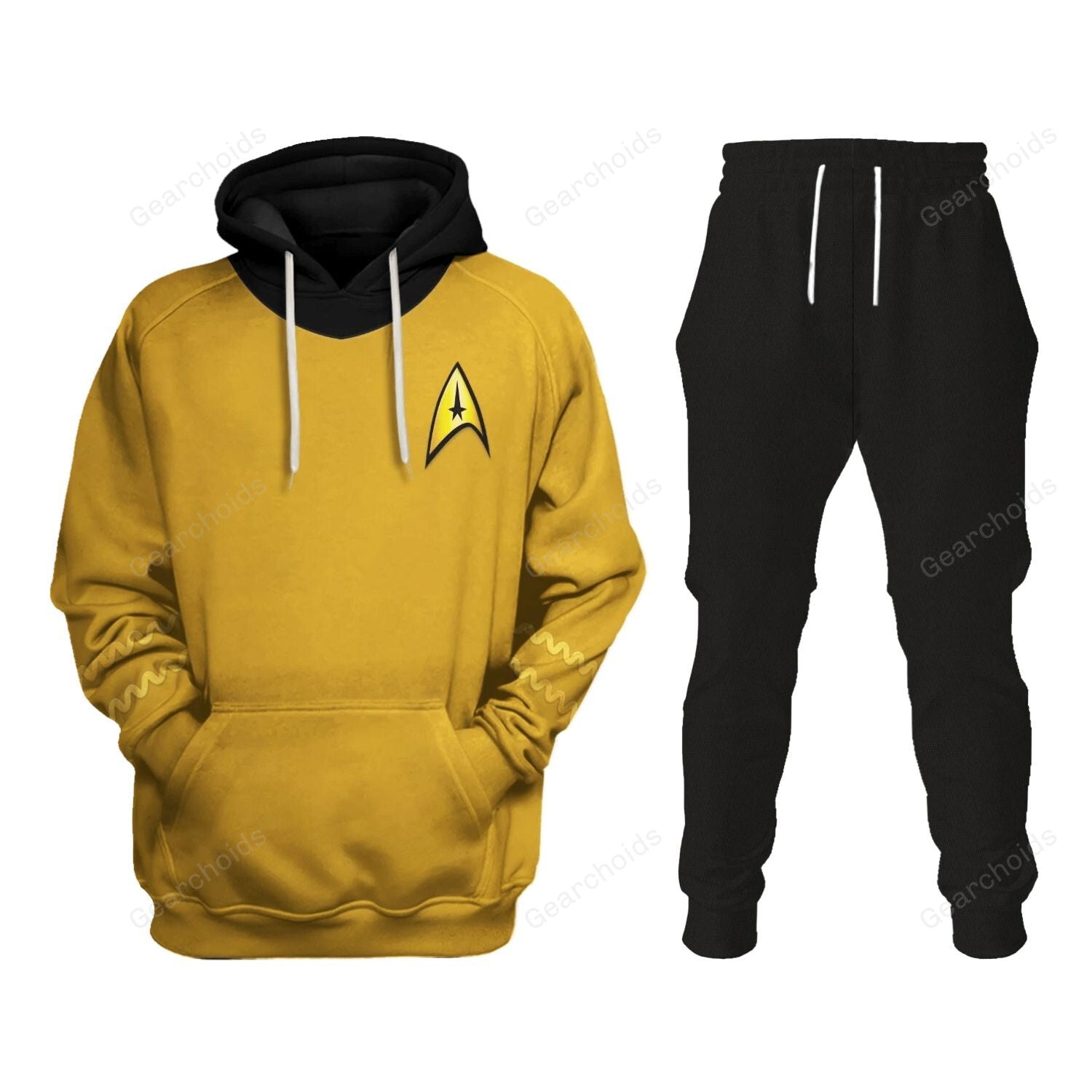 Star Trek The Original Series Yellow Hoodie Sweatshirt Sweatpants
