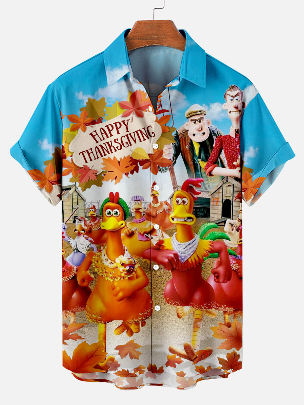 Thanksgiving Day Party Chicken Run - For Men & Women - Hawaiian Shirt