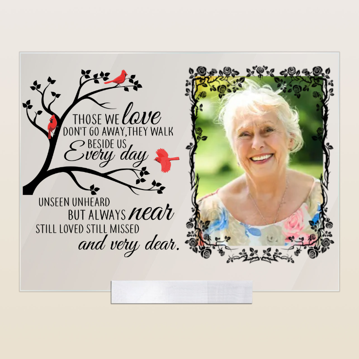 Custom Photo Unseen Unheard But Always Near - Memorial Gift For Friends, Family - Personalized Acrylic Plaque