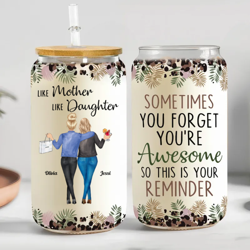 You're Awesome So This Is Your Reminder - Personalized Clear Glass Can