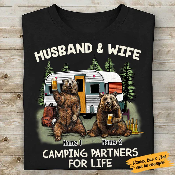 Camping Partners - Valentine Gift For Couples - Personalized Unisex Shirt
