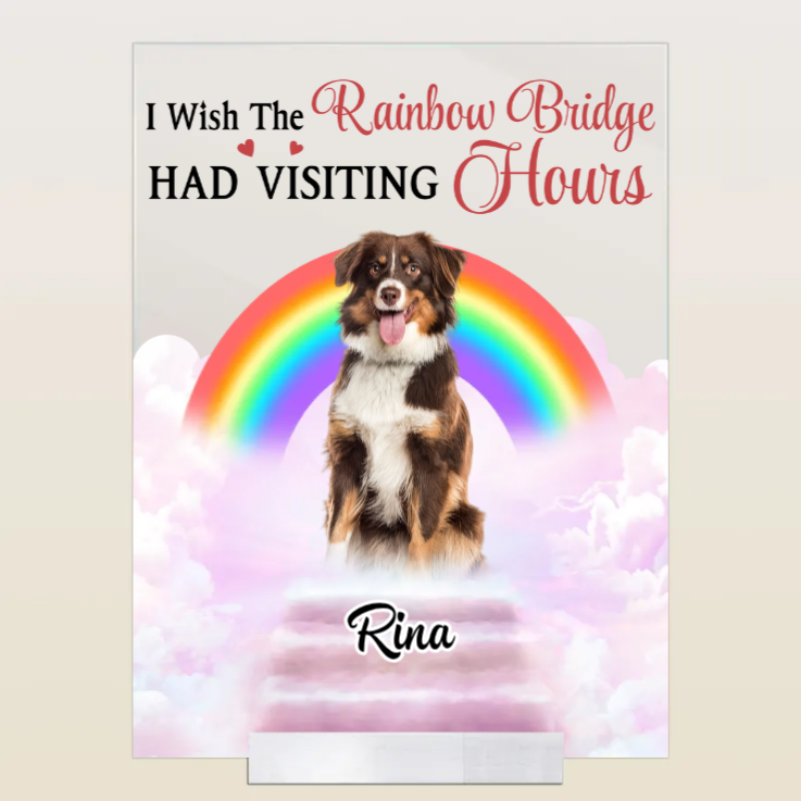 Custom Photo A Piece Of My Heart - Memorial Gift For Pet Lovers - Personalized Acrylic Plaque