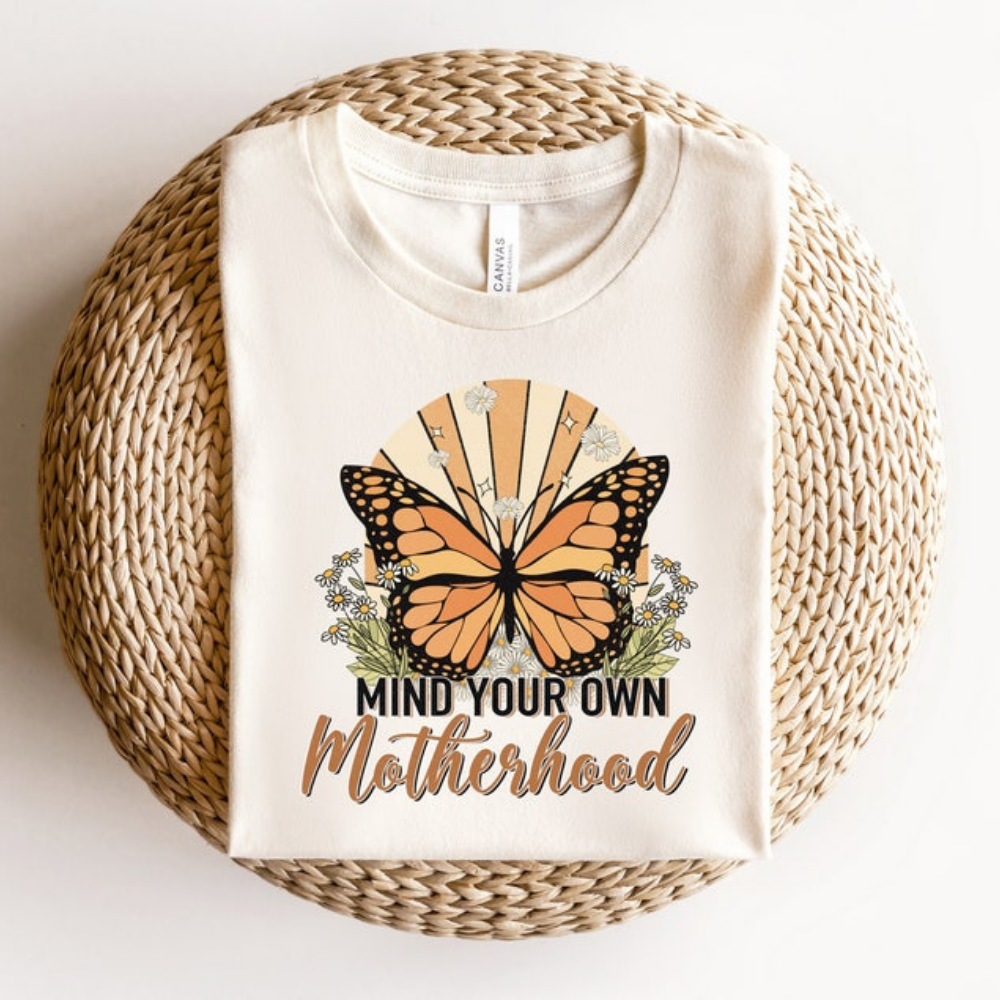 Butterfly And Daisy Floral Motherhood - Gift For Mom - Unisex Shirt