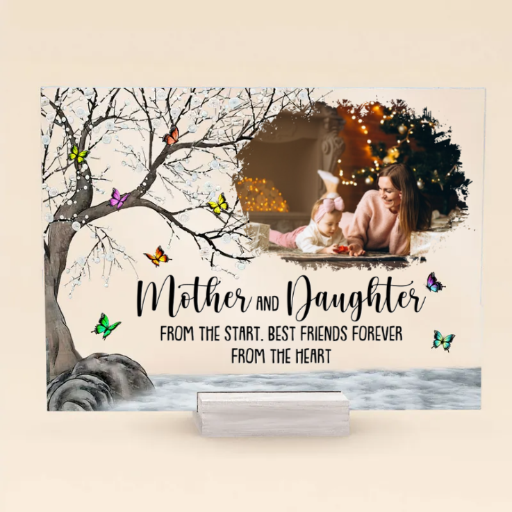Custom Photo Mother And Daughters Best Friends Forever - Gift For Mom, Daughter - Personalized Acrylic Plaque