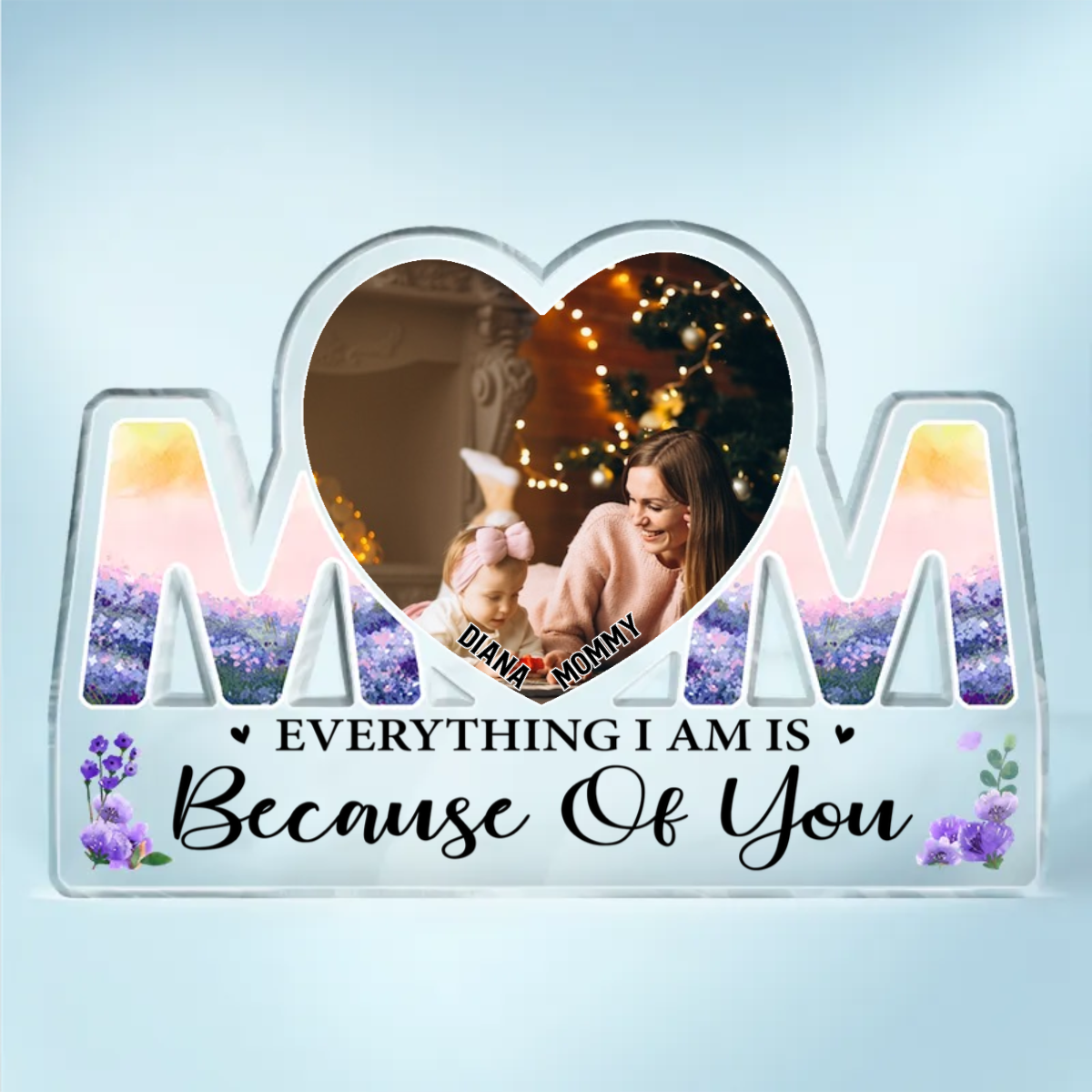 Custom Photo The Love Between A Mother & Daughter - Gift For Mom - Personalized Custom Shaped Acrylic Plaque