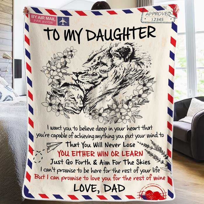 I Promise To Love You For The Rest Of My Life - Gift For Daughter From Dad - Personalized Blanket