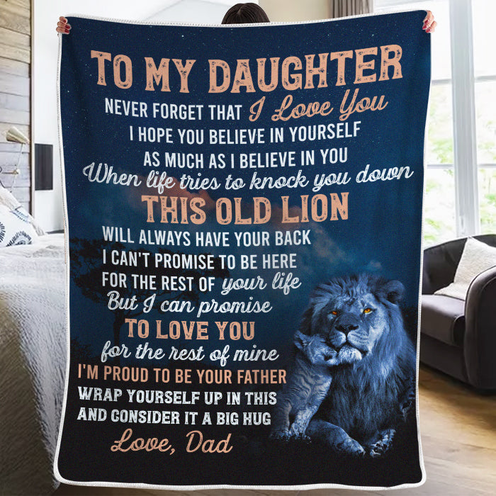 I Hope You Believe In Yourself As Much As I Believe In You - Gift For Daughter From Dad - Blanket