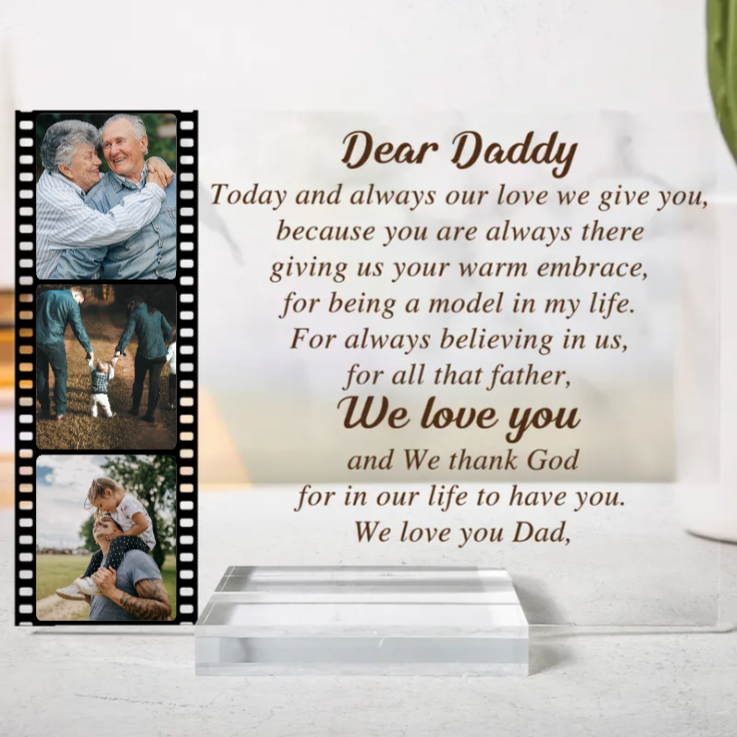 Custom Photo Today And Always My Love I Give You - Gift For Dad, Grandpa - Personalized Acrylic Plaque