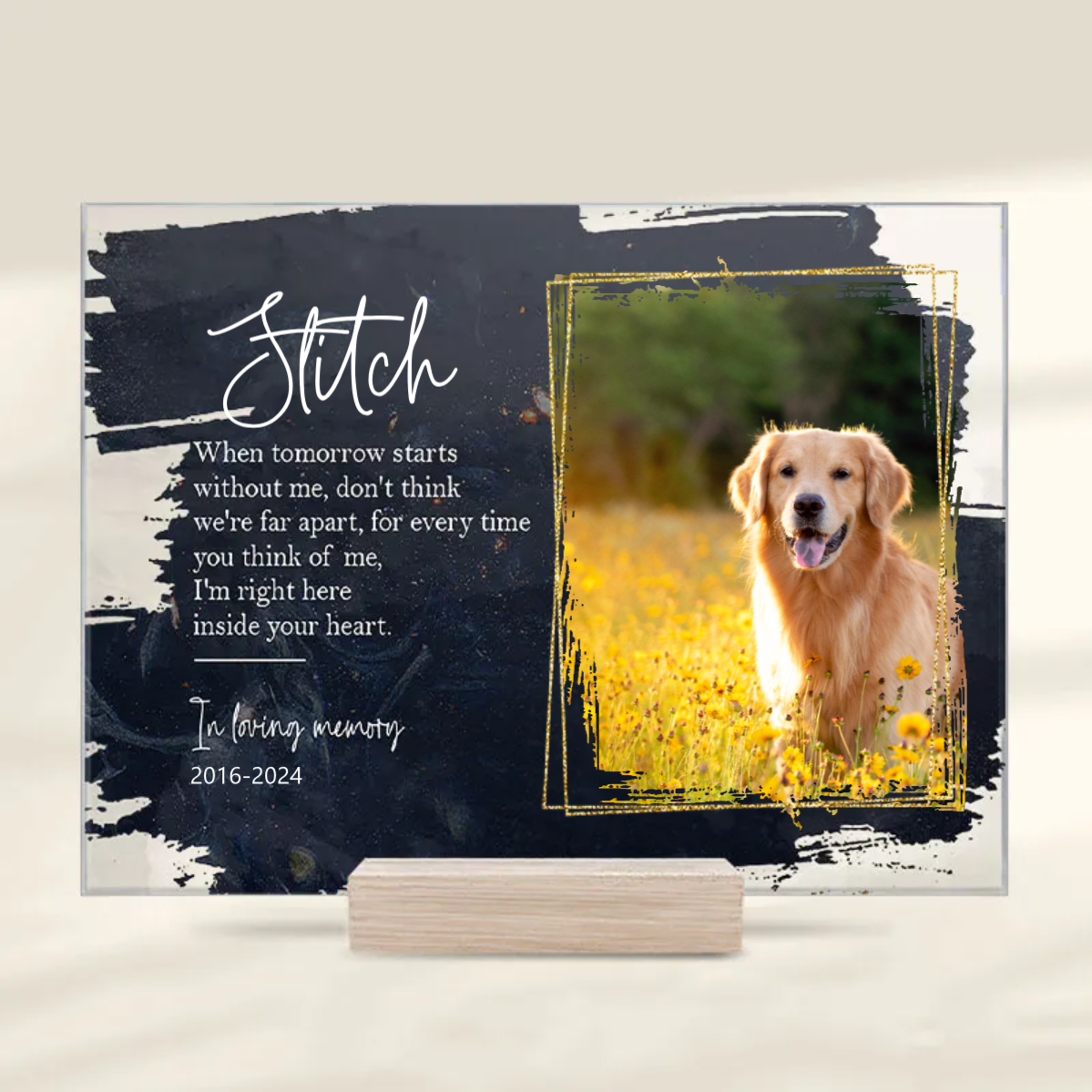 Custom Photo Fur Babies Forever In My Heart - Memorial Gift For Pet Lovers - Personalized Acrylic Plaque