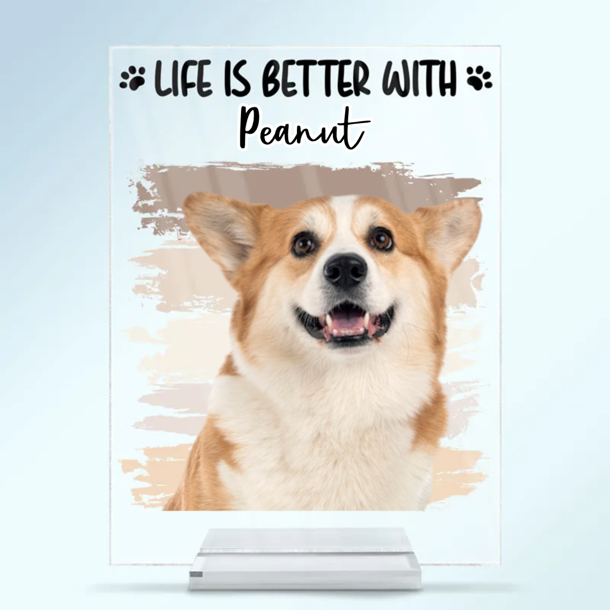 Custom Photo Life Is Better With Dog Cat - Gift For Pet Lovers - Personalzied Acrylic Plaque