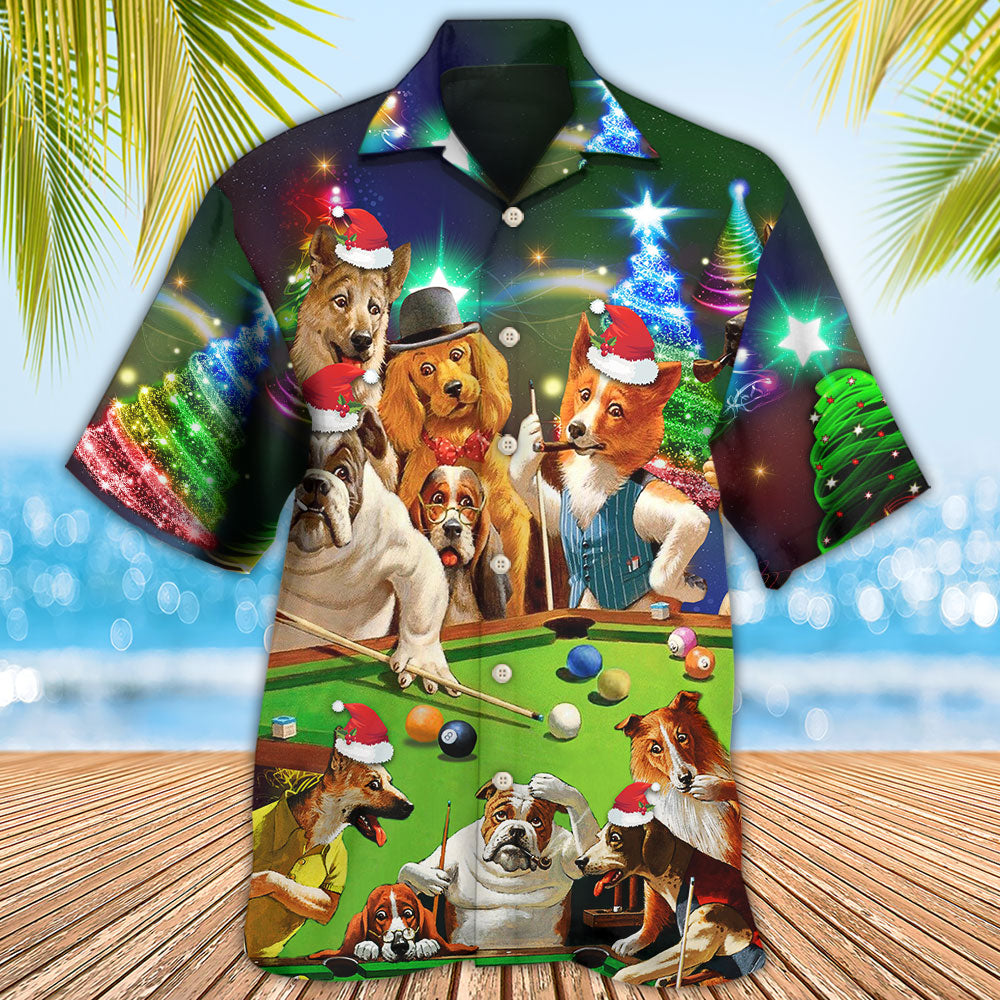 BilliardVintageDogsMerryChristmas HawaiianShirt OwlOhh_7468_4