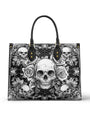 BlackRoseDarkSkullGothicArt PersonalizedLeatherHandbag Giftforher_1