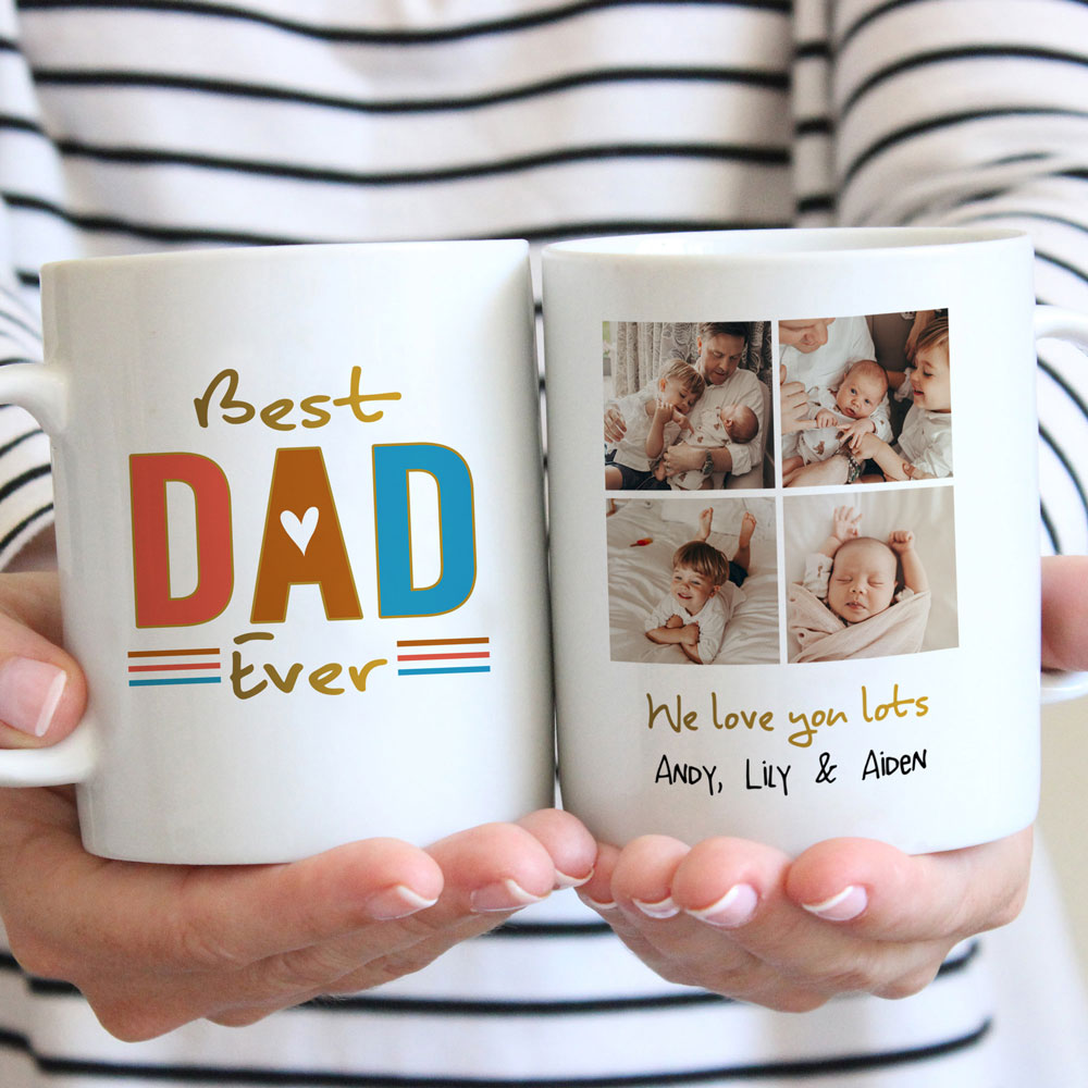 Custom Photo Dad Best Dad Ever We Love You Father's Day - Gift For Dad - Personalized Ceramic Mug