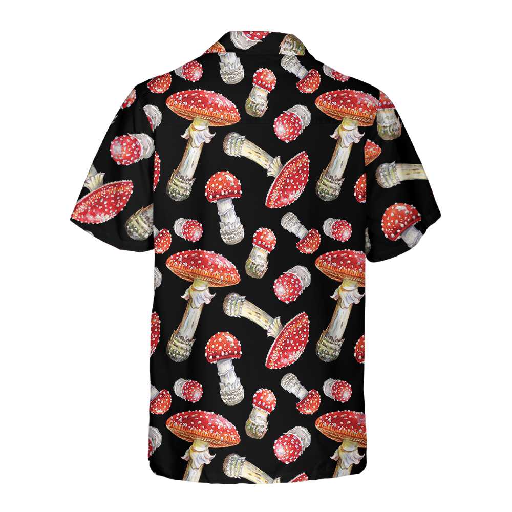 FlyAgaricMushroomHawaiianShirt_RedMushroomPrintShirtForMen_Women_8485_2