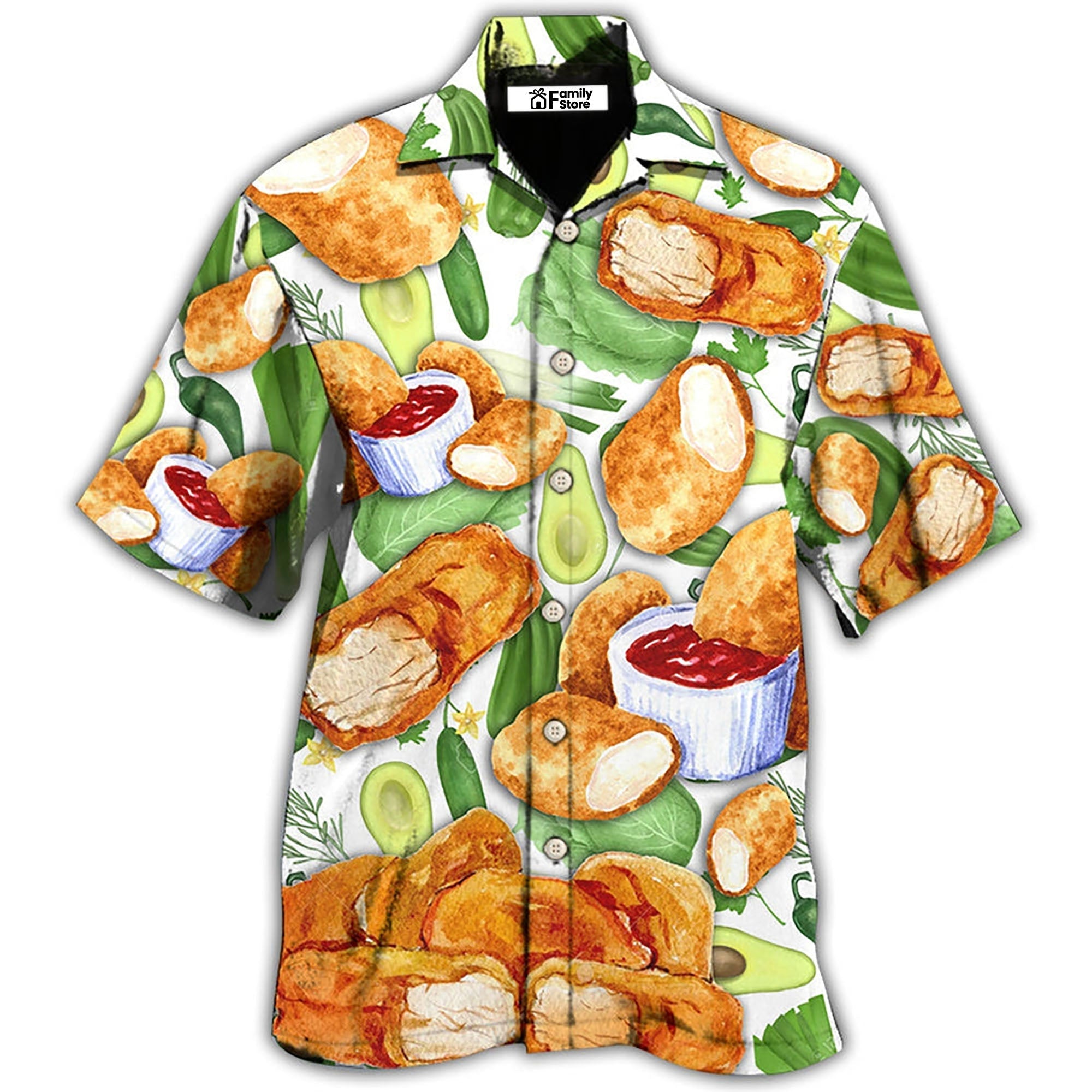 FoodLoverChickenNuggetMakeMeHappy HawaiianShirt OwlOhh_5179_1