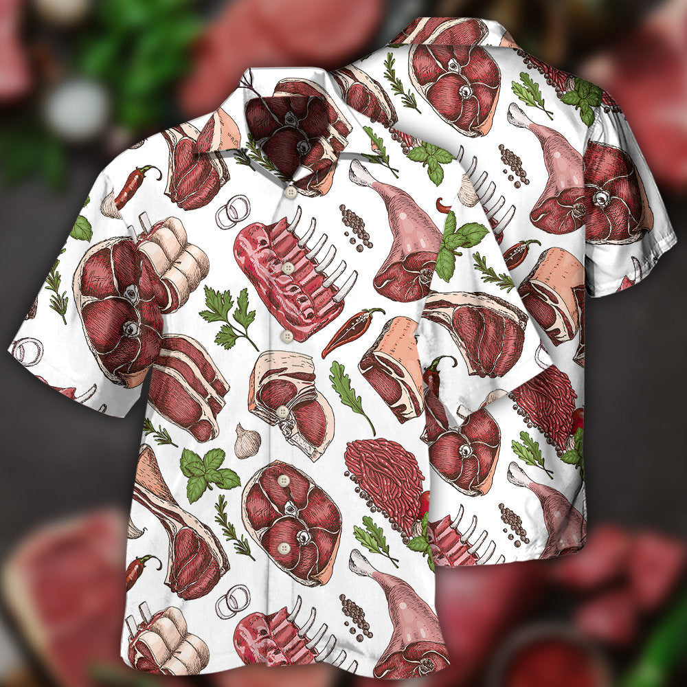 FoodMeatDeliciousMeal HawaiianShirt OwlOhh_4048_2