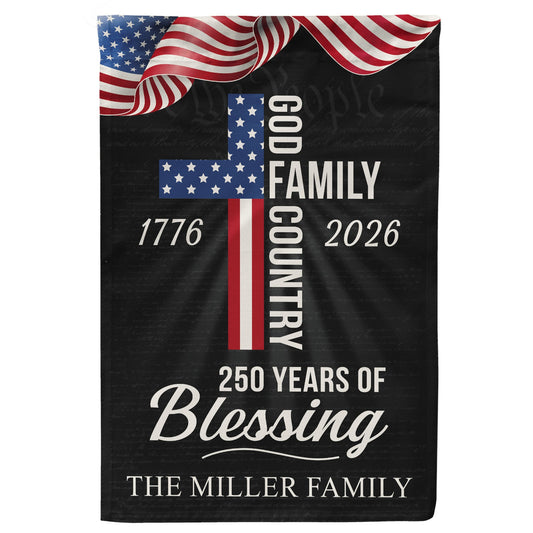 God Family God Country Personalized Flag_2