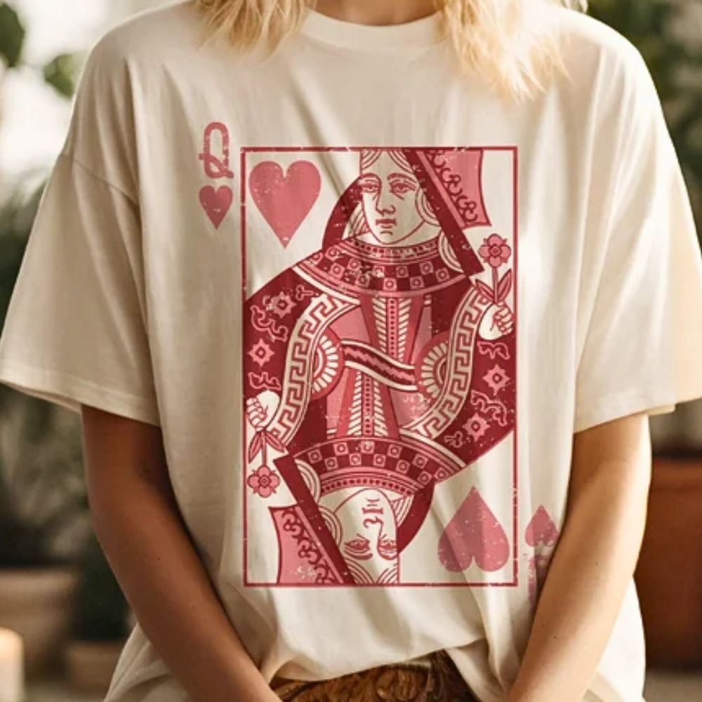 Queen Of Hearts Pocker - Gift For Mom, Grandmother - Unisex Shirt