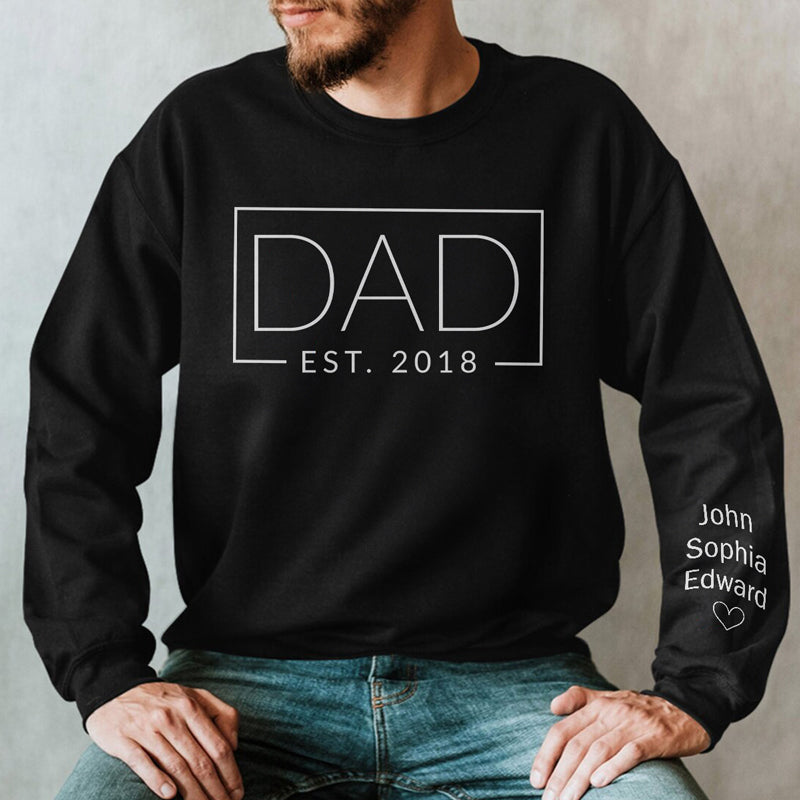 My Dad Is Awesome - Gift For Dad, Grandpa - Personalized Sleeve Sweatshirt