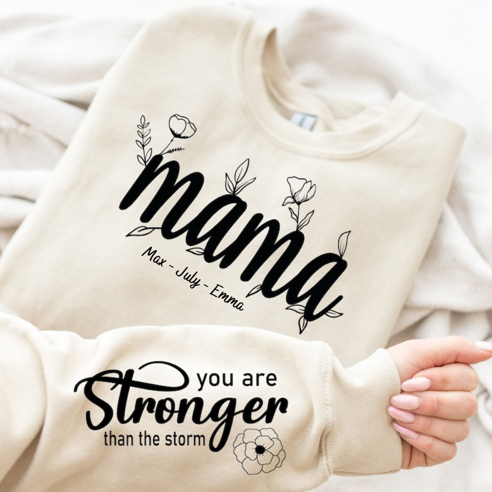 Life Doesn't Come With A Manual, It Comes With A Mother  - Gift For Mom - Personalized Sleeve Sweatshirt