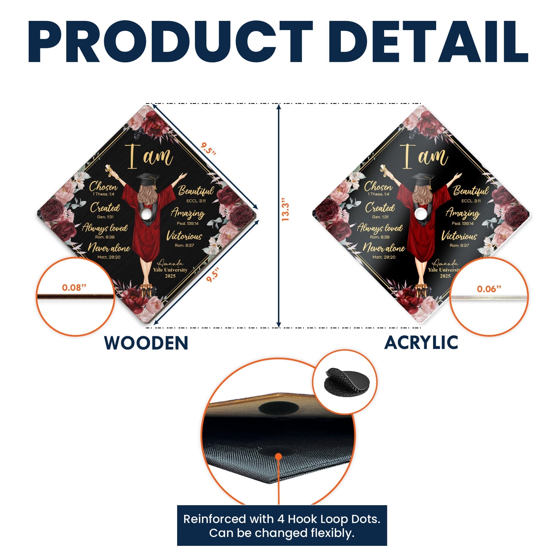 I Am Chosen Created Loved Personalized Graduation Cap Topper 6_d7083062 01f4 47e0 a22c d188f92fb801