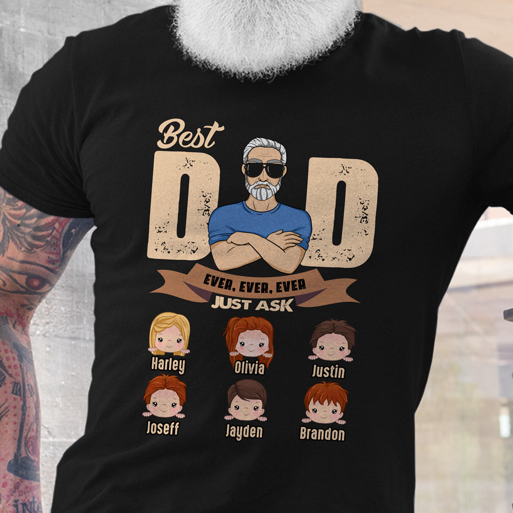 Best Dad Ever And Daughter Son - Gift For Dad - Personalized Unisex Shirt