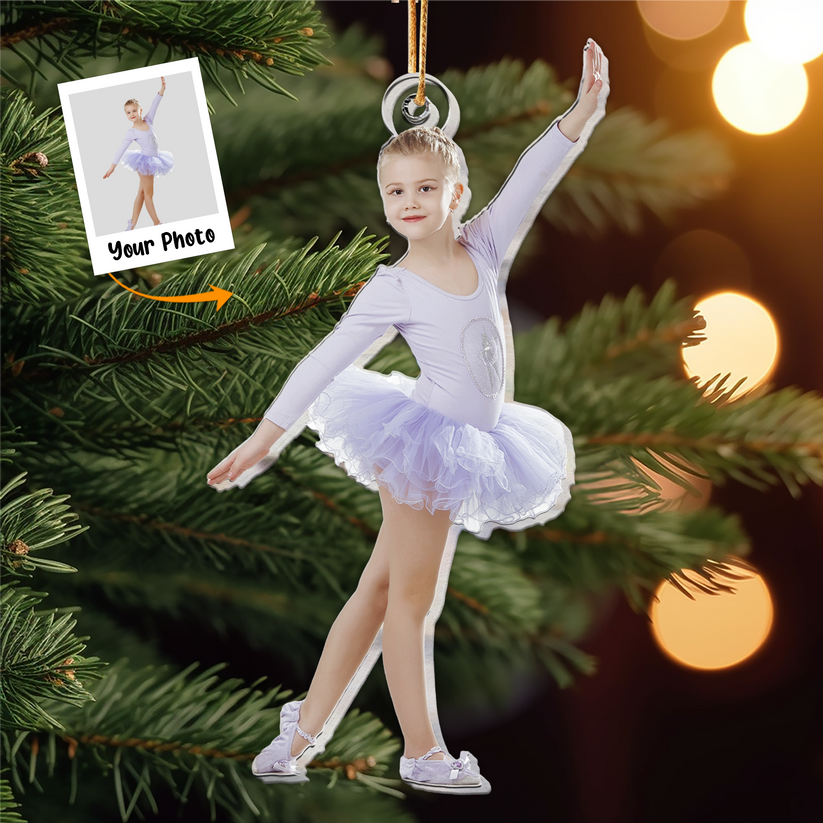 Avis89 Lovely Little Ballerina Dancing Ballet - Personalized Acrylic Photo Ornaments
