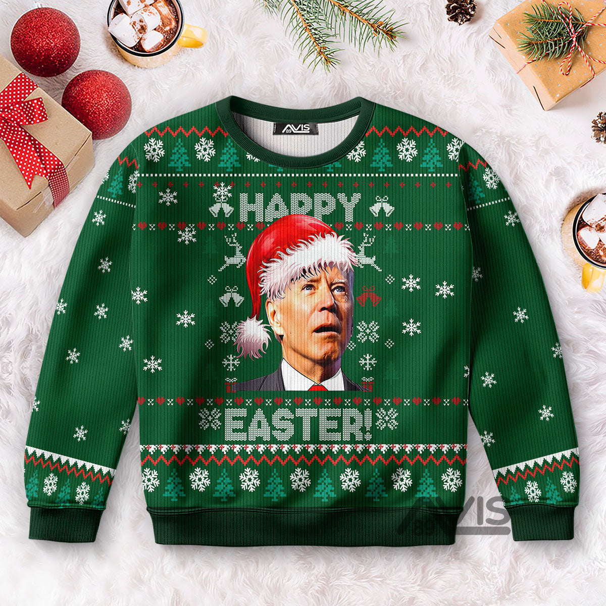 Santa Joe Biden Merry 4th Of Easter - Ugly Sweater