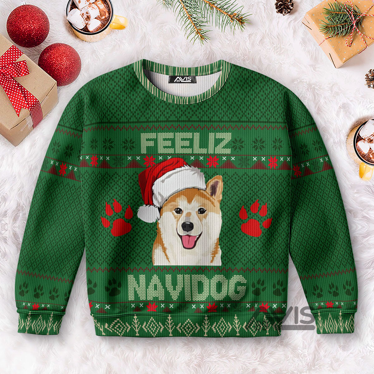 Shiba Inu Feliz Navidog Ugly Christmas Sweater