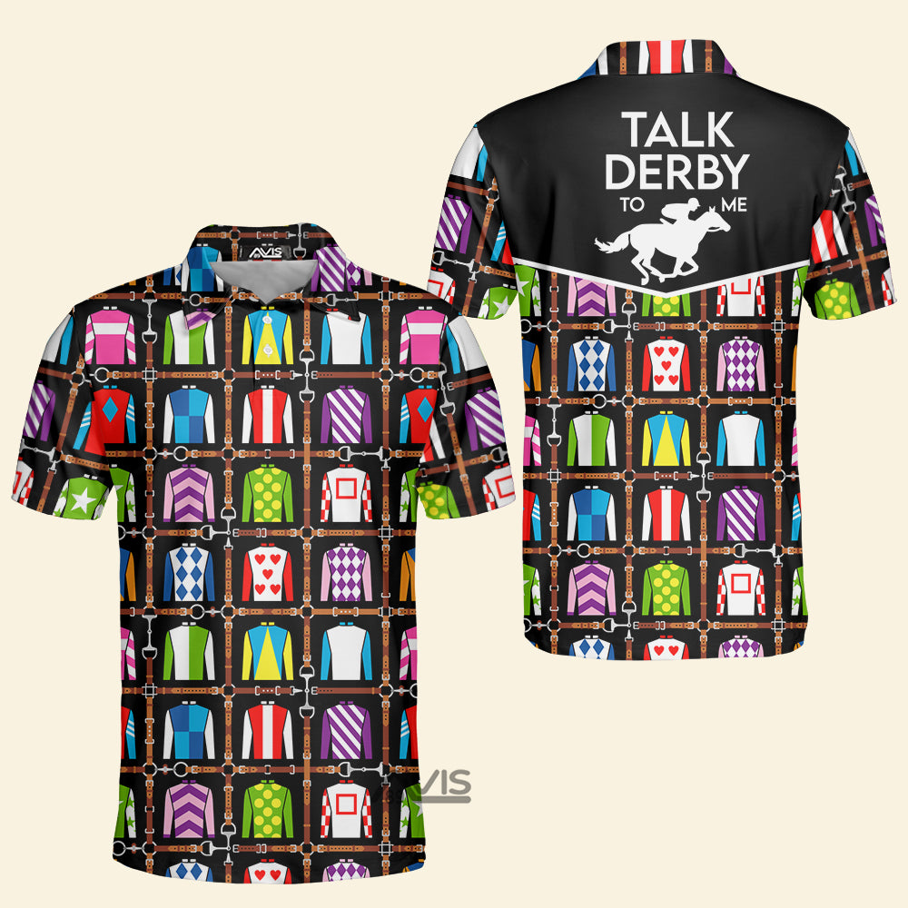 Talk Derby To Me Jockey Uniform Kentucky Derby - Men Polo Shirt