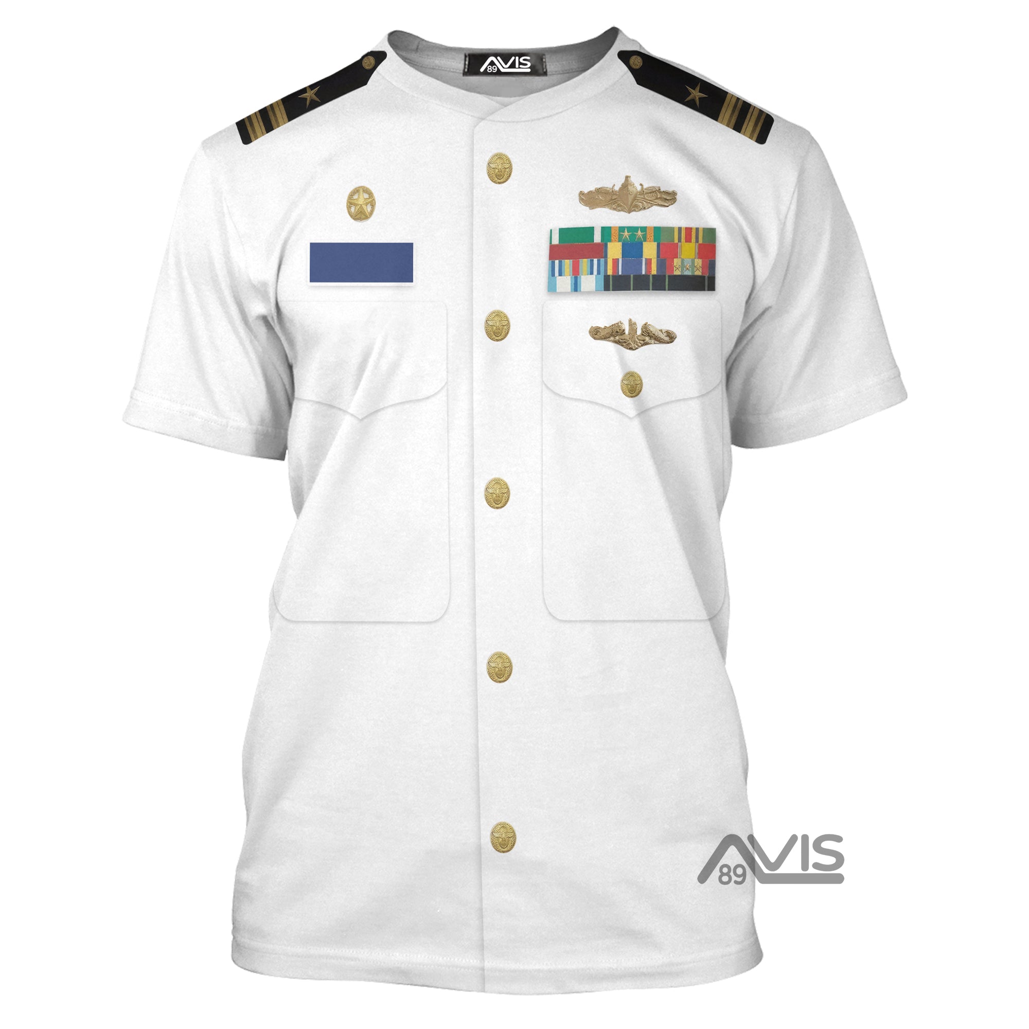 Rank and Branches US Navy Costume Cosplay T-Shirt