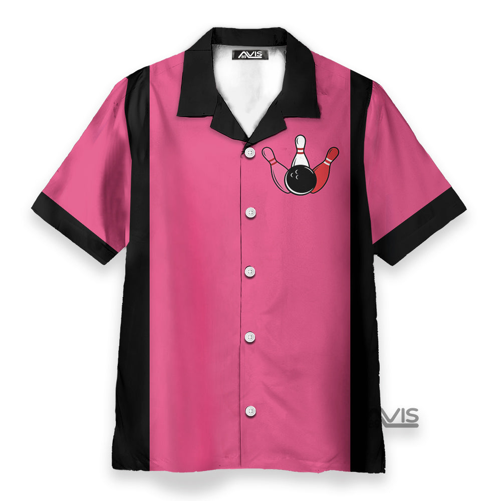 Make Bowling Great Again Pink Hawaiian Shirt For Men & Women