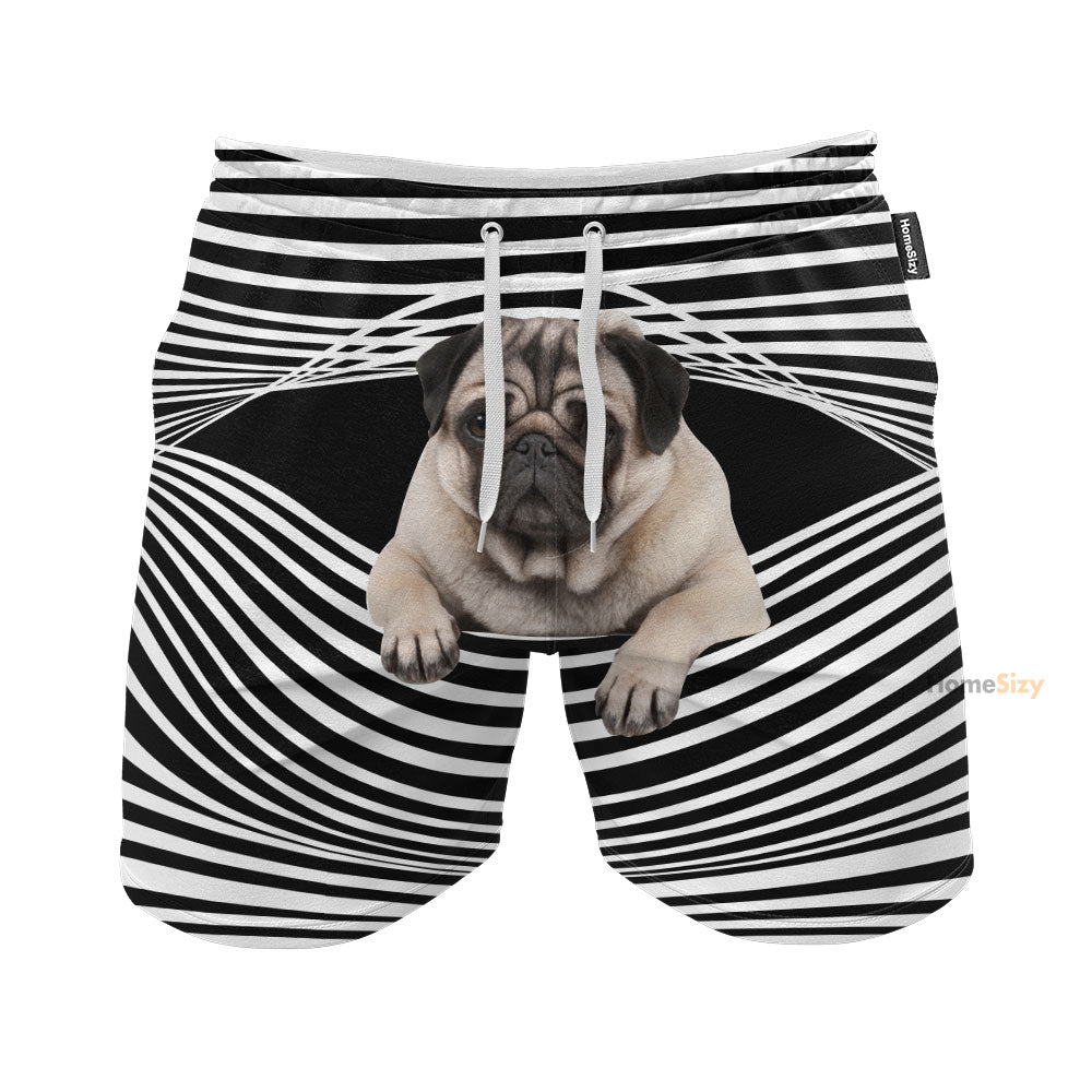 Pug Stripes Birthday Party - Gift For Pet Lovers - Beach Shorts