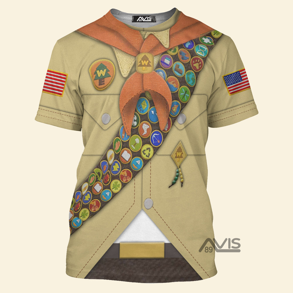 Russell Disney Up Costume Cosplay - 3D Tshirt