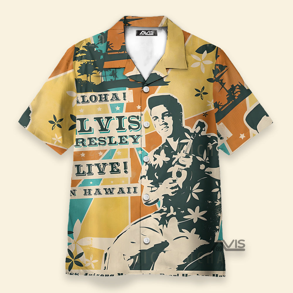Elvis Arizona Memorial Presley Live - Hawaiian Shirt